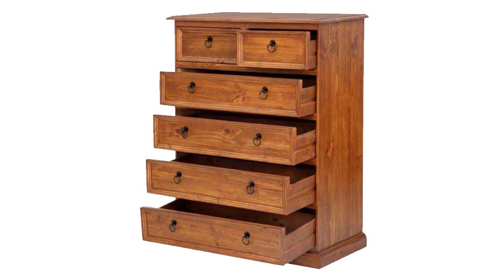 settler 6 drawer tallboy drawers open 1